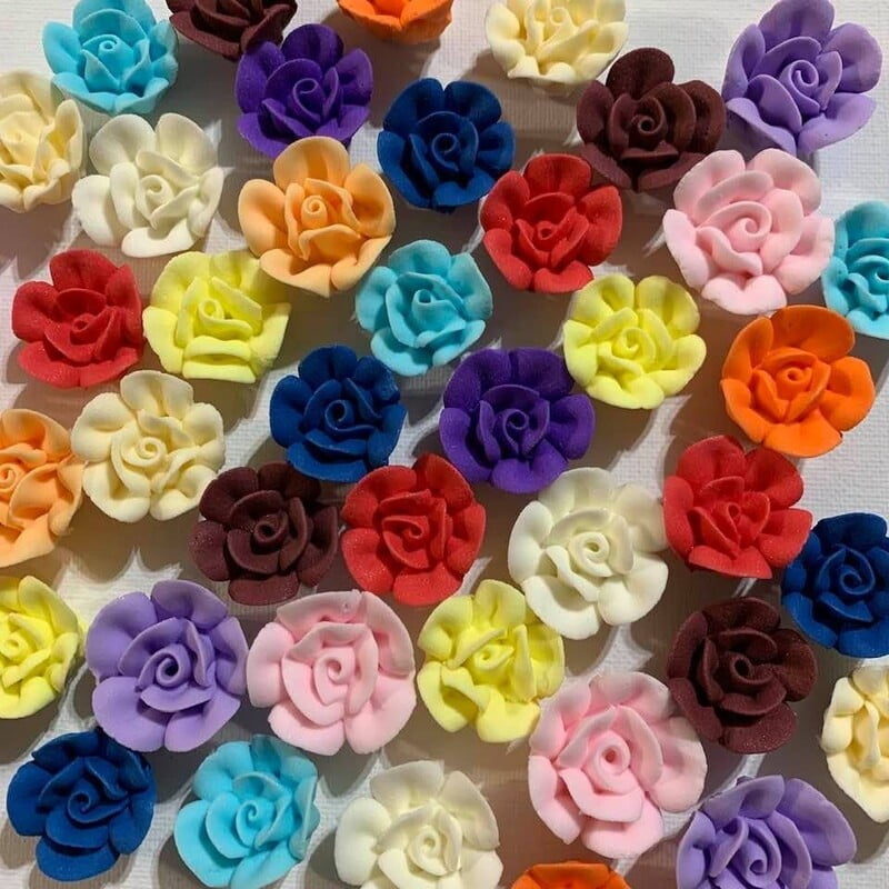 Roses - Royal Icing - 3pk Roses - Royal Icing - 3pk