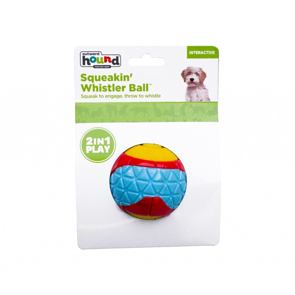 Pet Stages Squeakin' Whistler Ball Red MD Pet Stages Squeakin' Whistler Ball Red MD