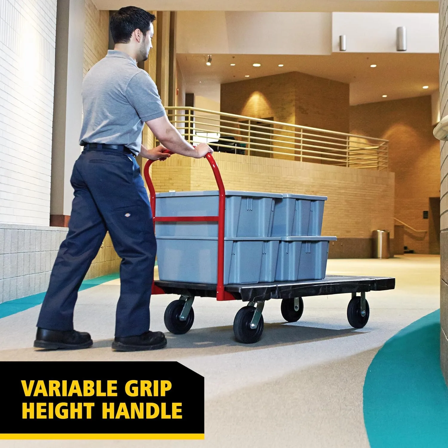 RUBBERMAID COMMERCIAL Heavy-Duty Platform Truck 24 x 48