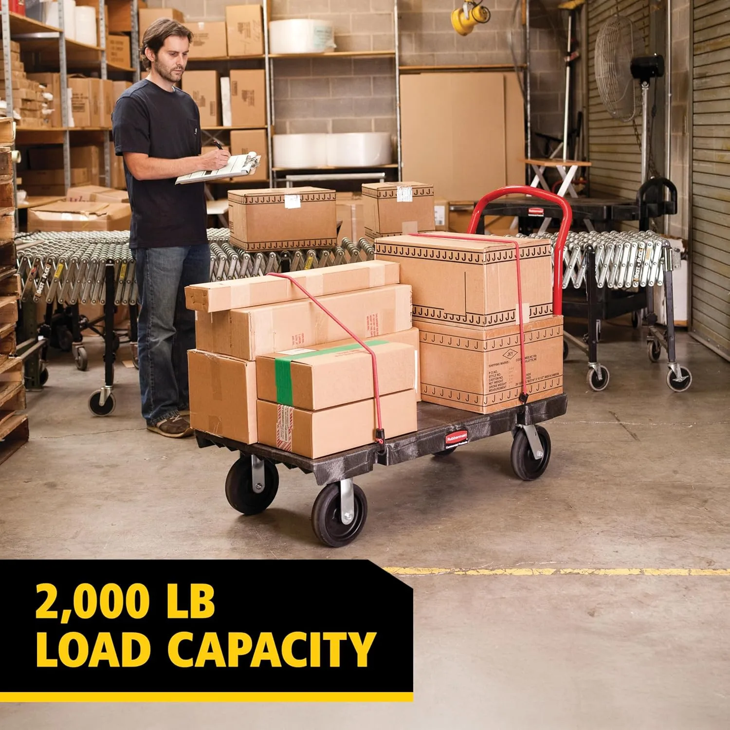 RUBBERMAID COMMERCIAL Heavy-Duty Platform Truck 24 x 48