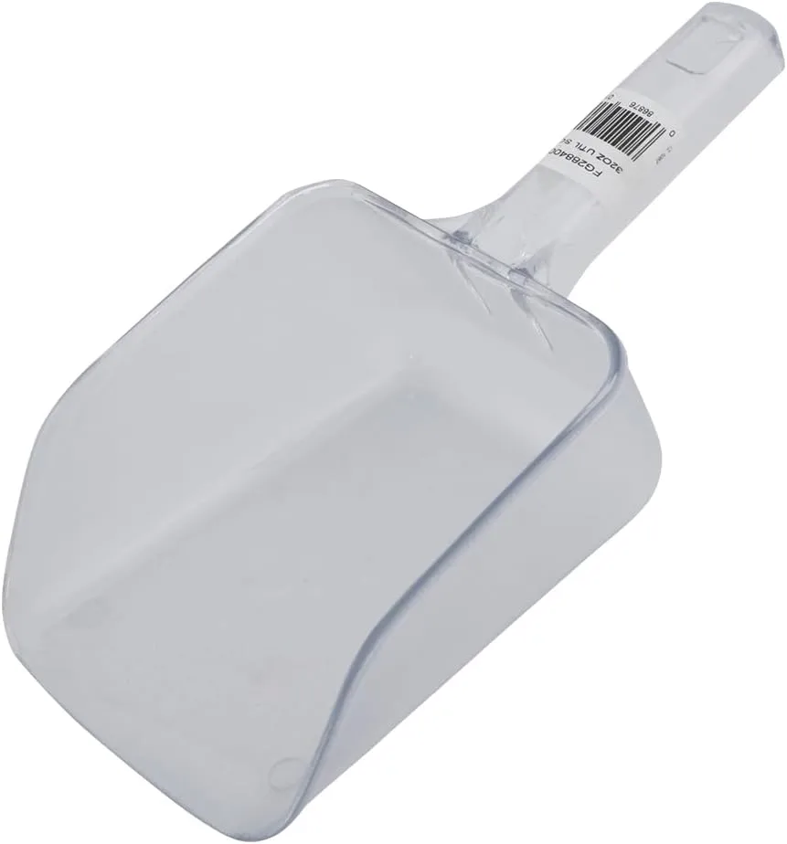 Rubbermaid Commercial Products Bouncer Ice Scoop 32 Ounce Clear for Ingredient Bins or Freezer Small Plastic 32-Ounce