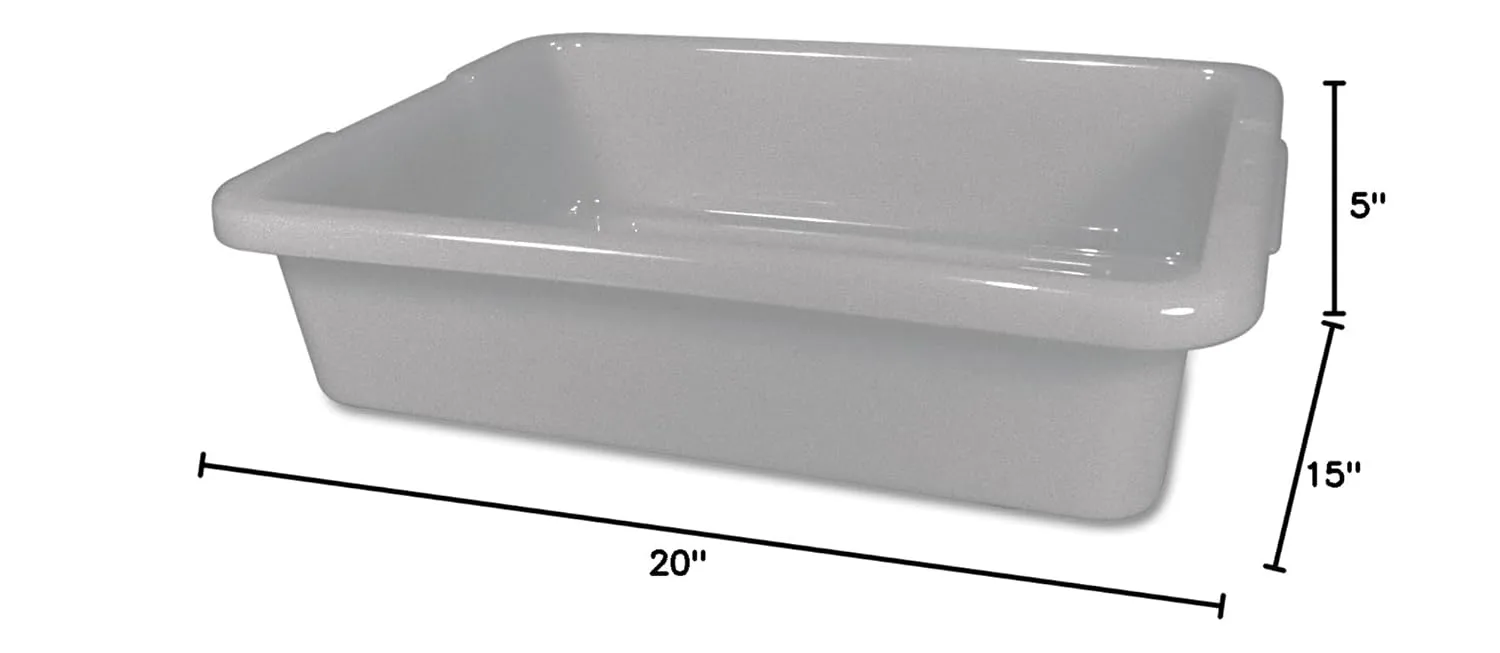 Rubbermaid Commercial 3349 4-5/8-Gallon Capacity, 20" Length x 15" Width x 5" Height, Gray Color