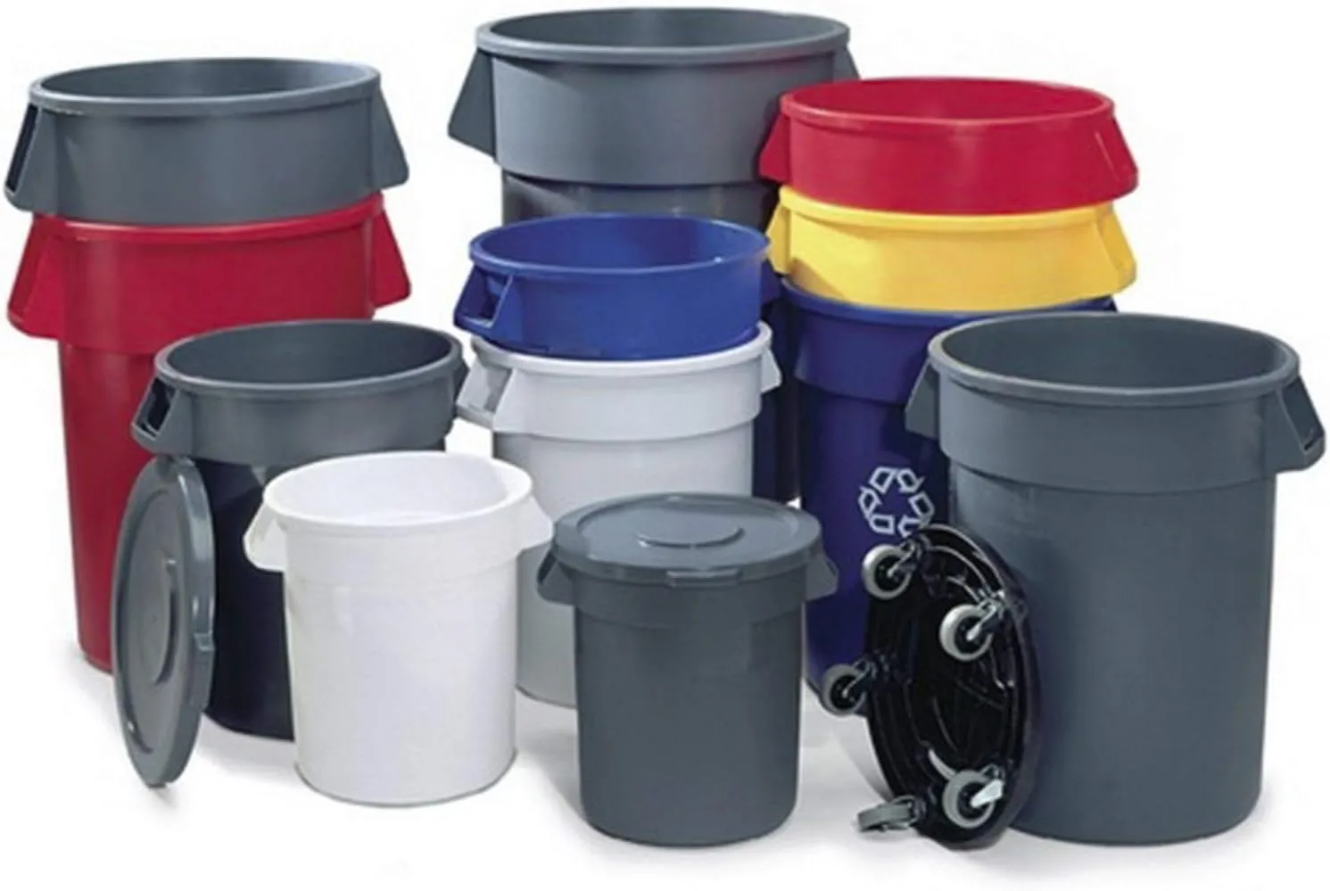 Rubbermaid Commercial BRUTE 32 Gallon Vented Trash Container, Gray