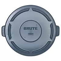 Rubbermaid Commercial Products BRUTE Heavy-Duty Round Trash/Garbage Lid, Gray