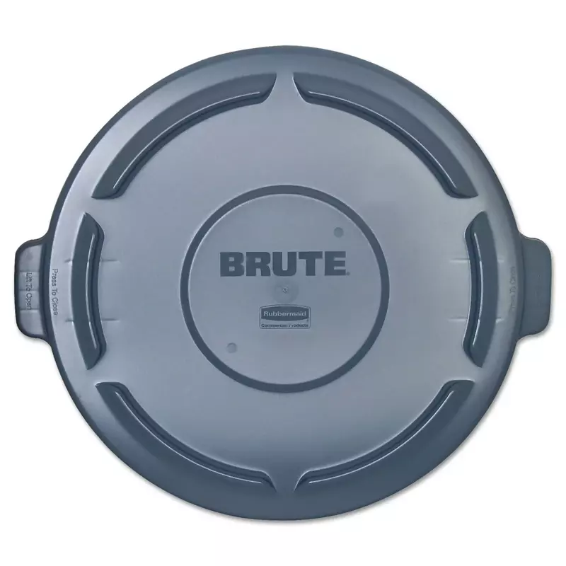Rubbermaid Commercial Products BRUTE Heavy-Duty Round Trash/Garbage Lid, Gray