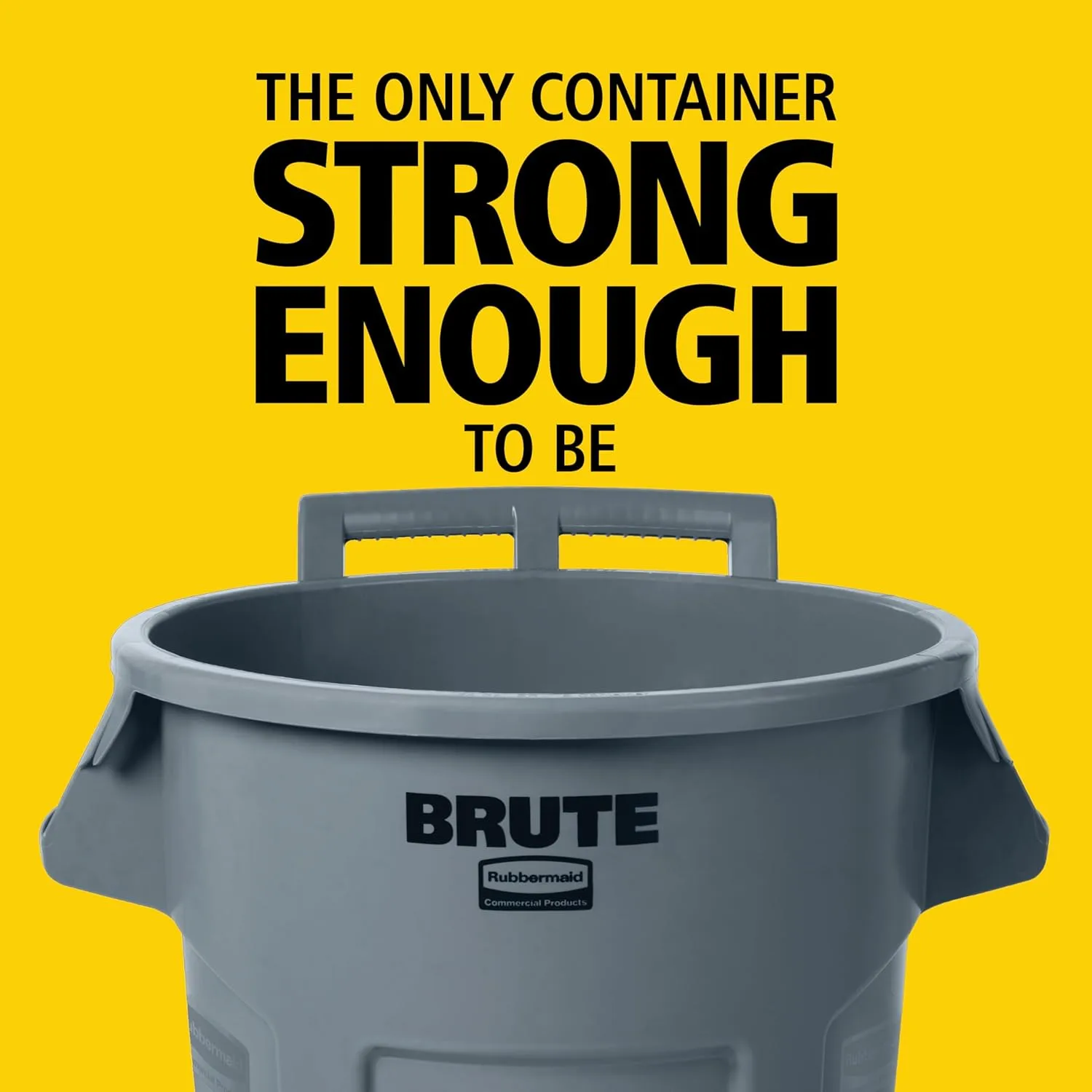 Rubbermaid Commercial Products Vented Wheeled BRUTE Trash Container, 44 Gal Gray