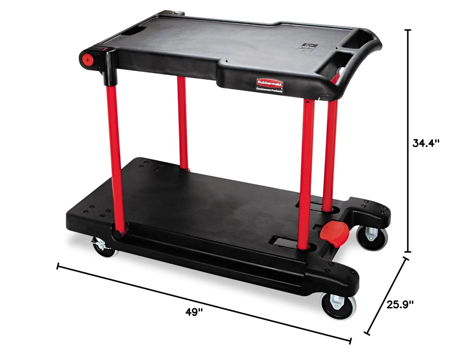 Rubbermaid Commercial Products Convertible Utility Cart/Platform Truck Combination, 400 lb. Capacity, Black