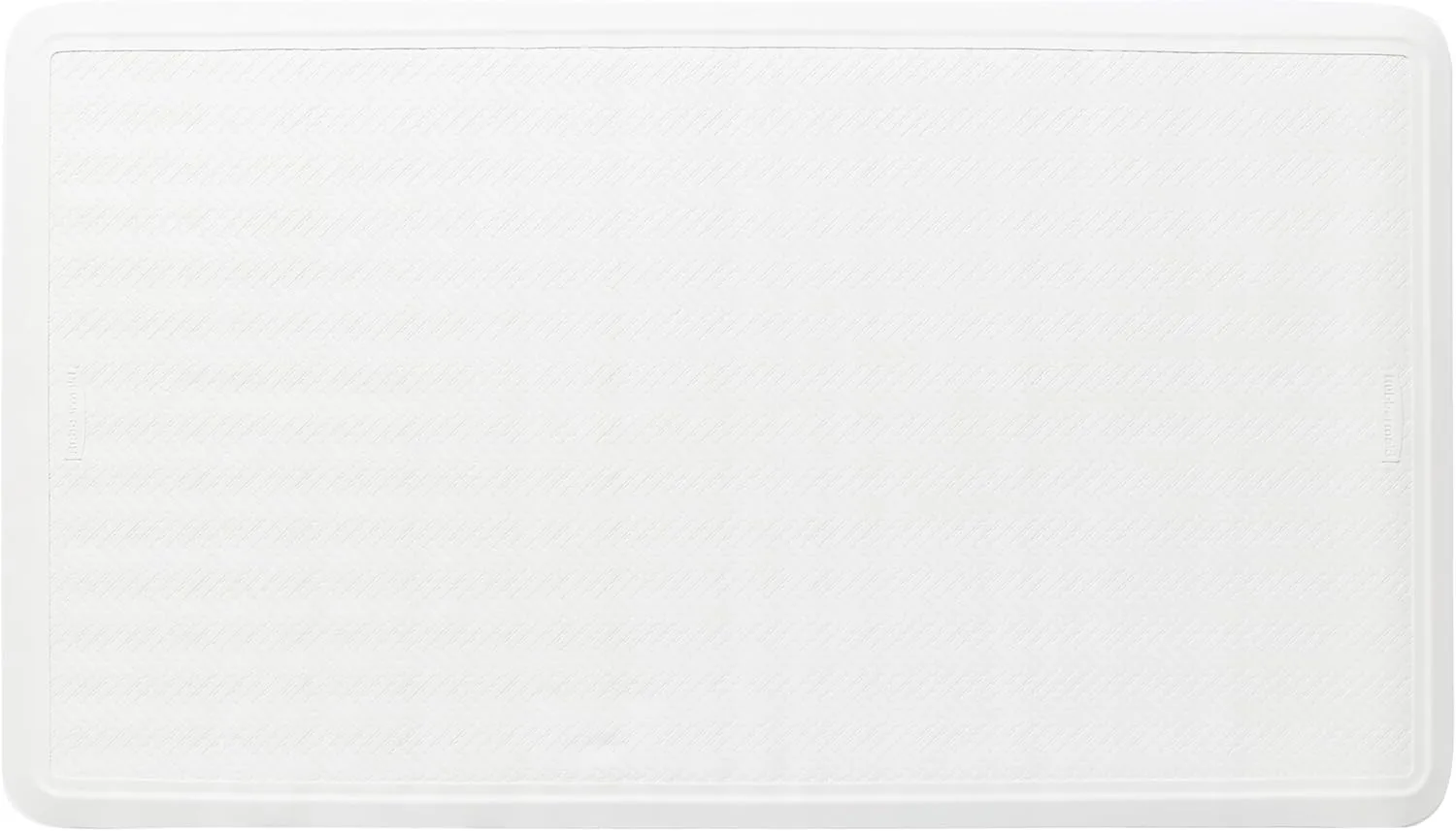 Rubbermaid Commercial Products Safti-Grip Bath Mat, Large, White, Suction-Backed
