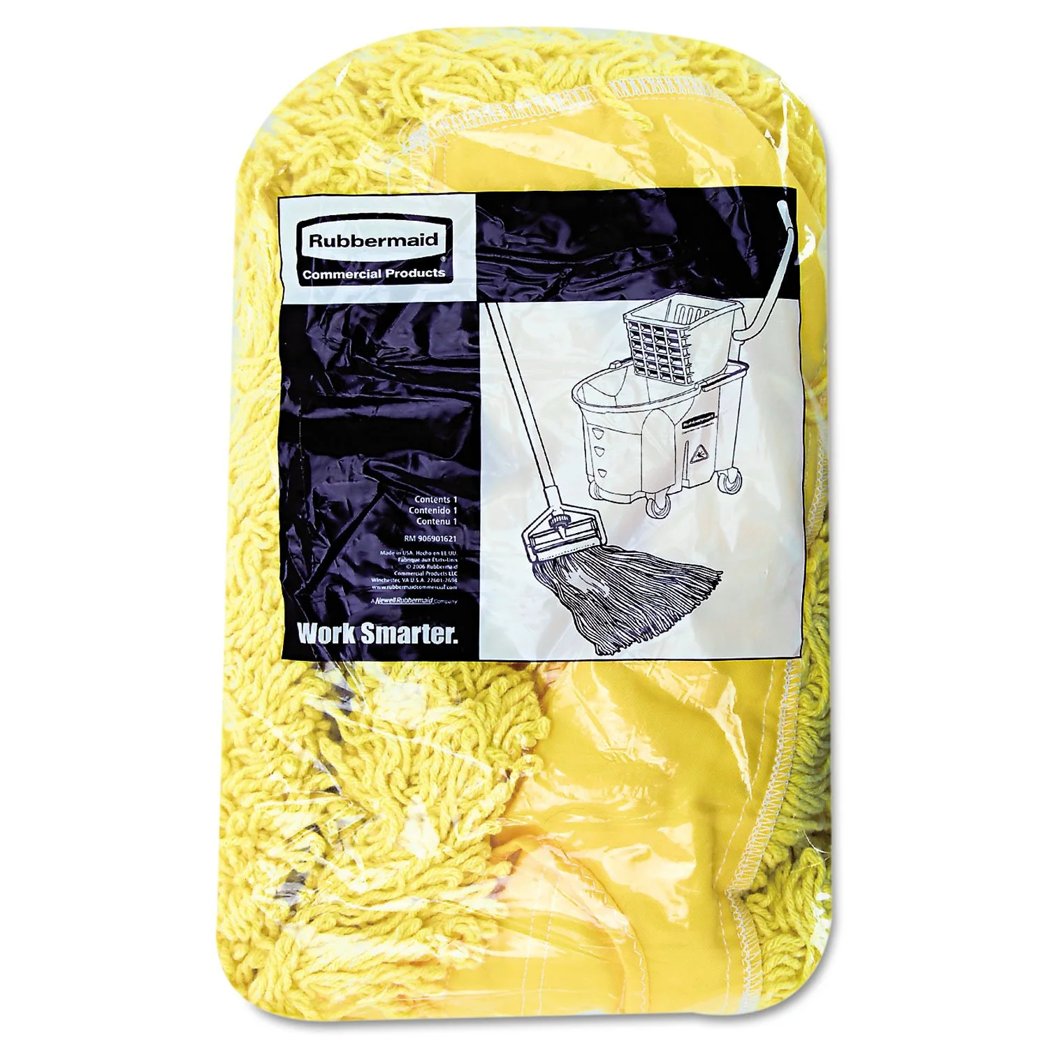 Rubbermaid Commercial Trapper-Dust Mop, 24-inch, Yellow, General Purpose-Dust Mopping, Cleaning for Flooring