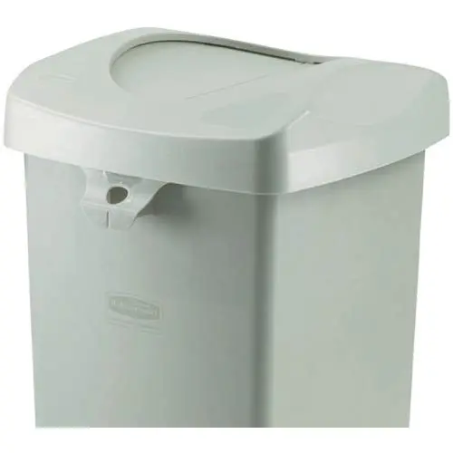 Rubbermaid Commercial Products Untouchable Square Trash Can 23G Black, for Offices/Mailrooms/Schools/ClassroomsAreas of High