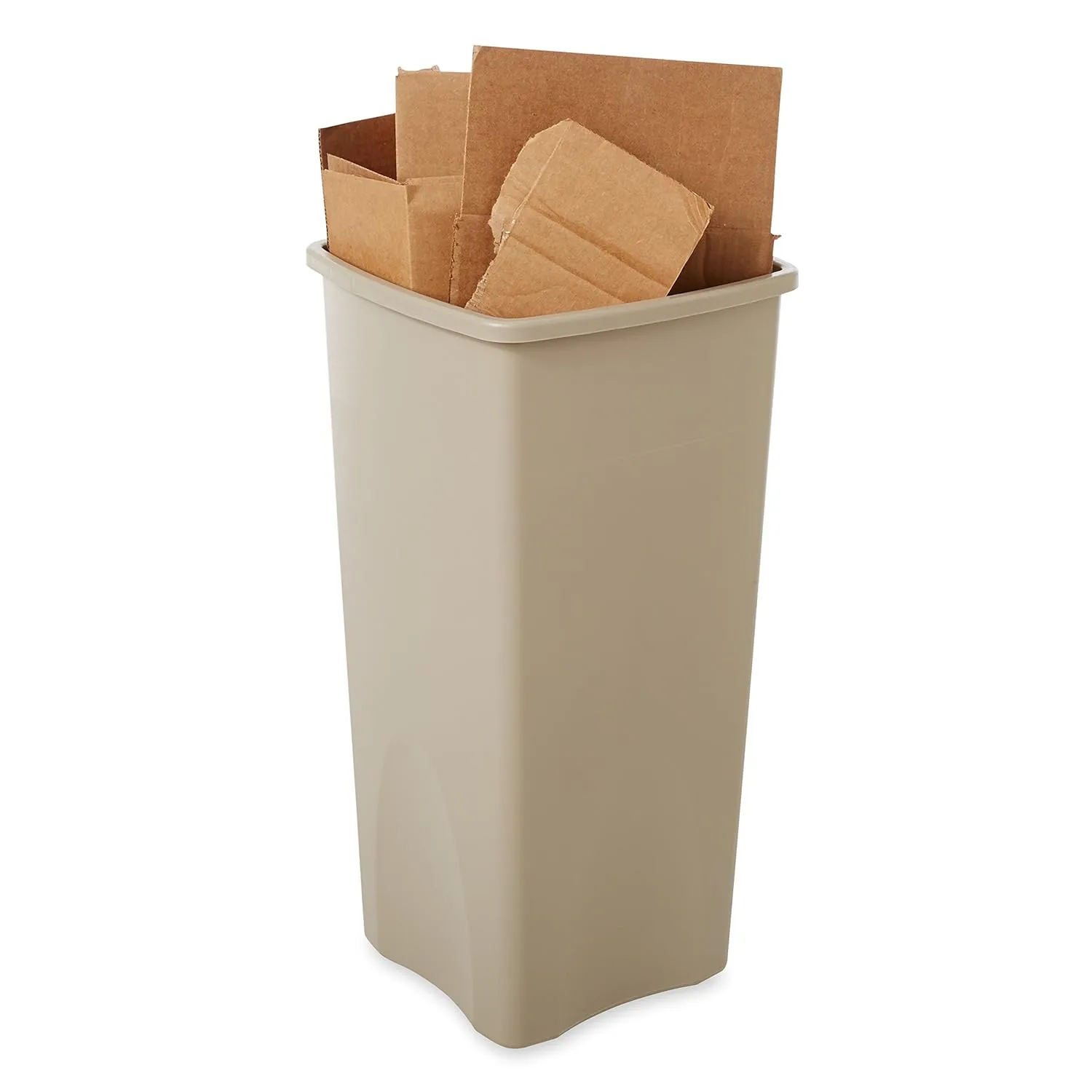Rubbermaid Commercial Products Untouchable Square Trash Can 23G Black, for Offices/Mailrooms/Schools/ClassroomsAreas of High