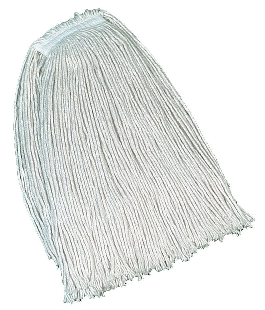 Rubbermaid Commercial Products Value Pro Medium 20 OZ Cotton Wet Mop, 1" Headband, White