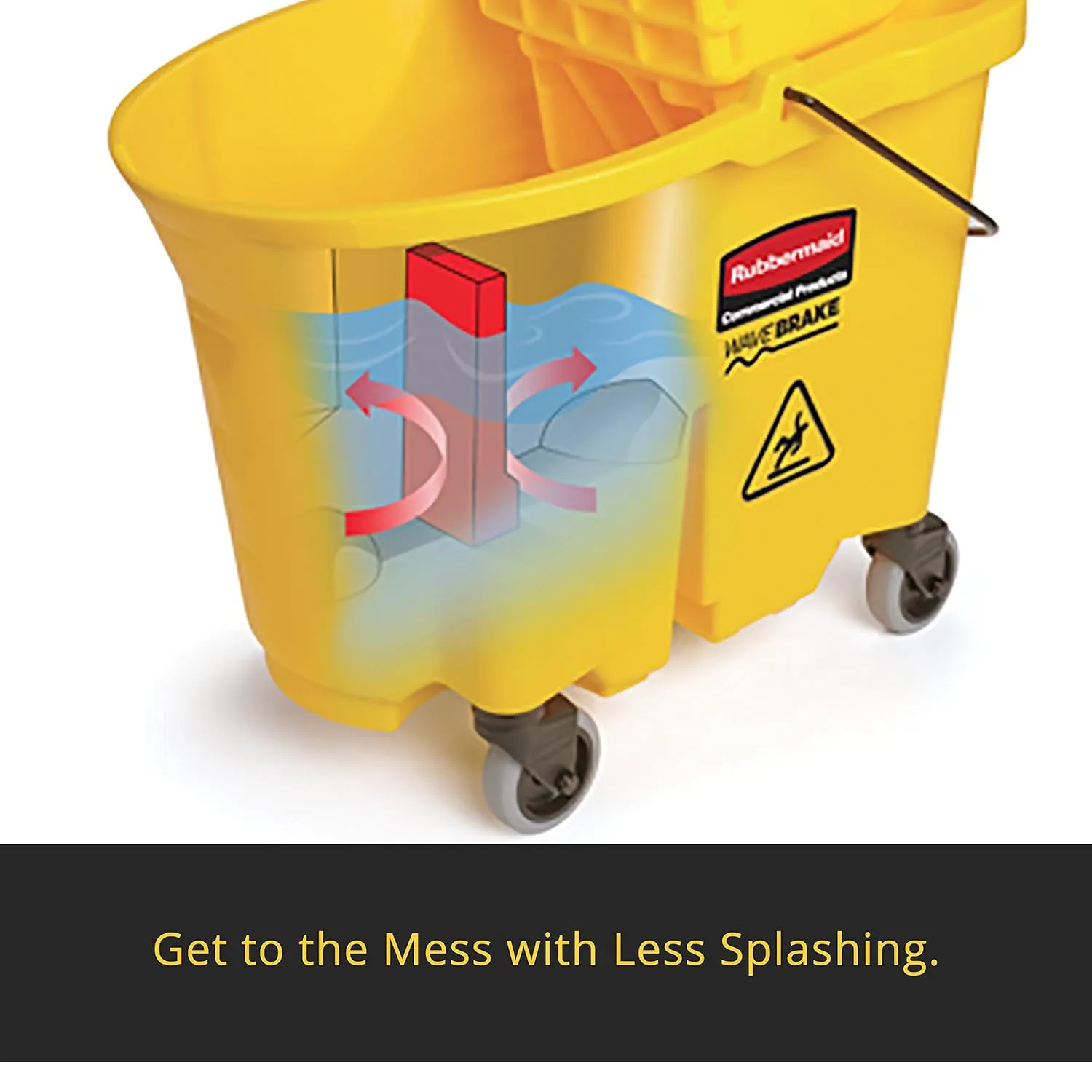 Rubbermaid WaveBrake 2.0 Down-Press Mop Bucket with Wringer