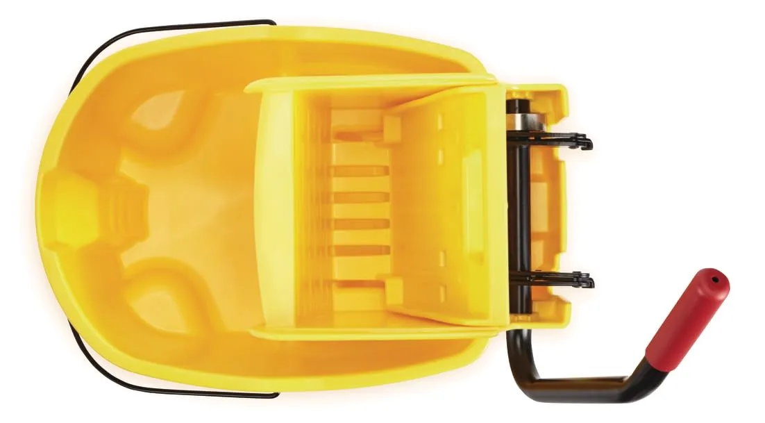 Rubbermaid WaveBrake 35 Qt Side-Press Mop Bucket & Wringer Combo - Yellow