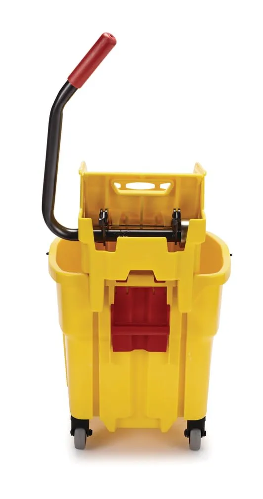 Rubbermaid WaveBrake 35 Qt Side-Press Mop Bucket & Wringer Combo - Yellow