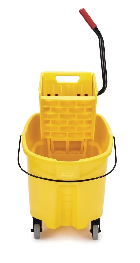 Rubbermaid WaveBrake 35 Qt Side-Press Mop Bucket & Wringer Combo - Yellow