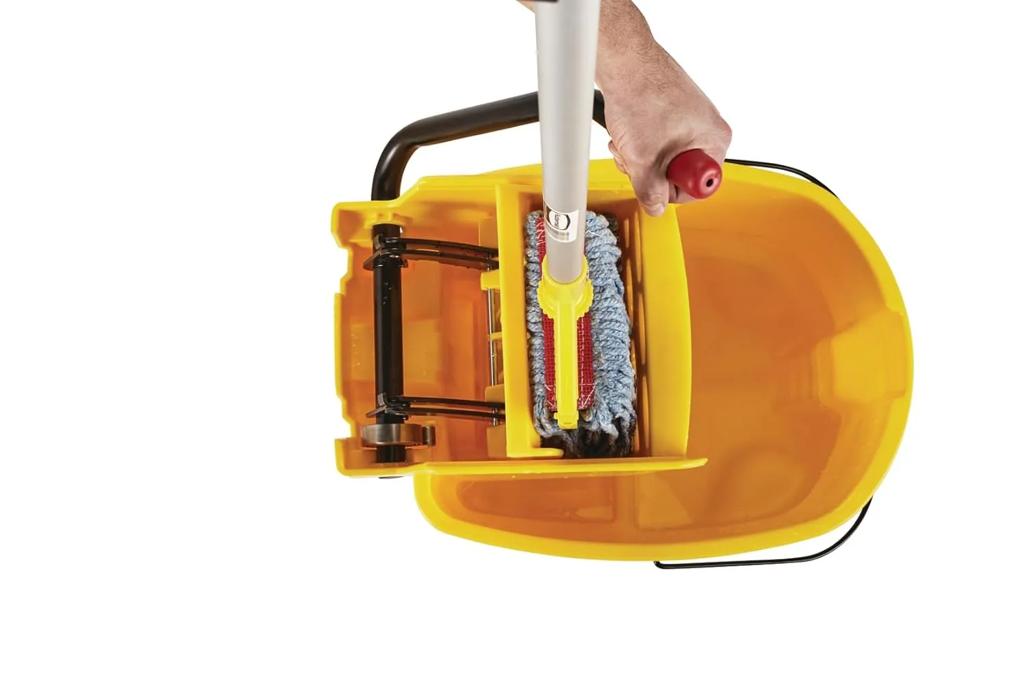 Rubbermaid WaveBrake 35 Qt Side-Press Mop Bucket & Wringer Combo - Yellow