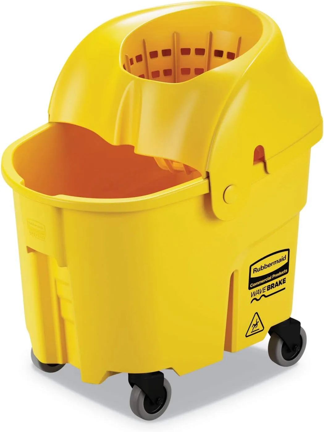 Rubbermaid Commercial WaveBrake Institutional Bucket/Strainer Combo, 8.75 gal, Yellow