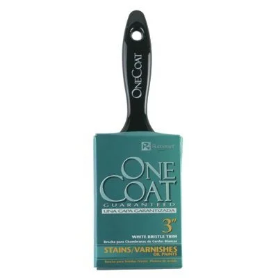 ONE COAT Stain/Varnish Brushes, 7/8" thick, 3 1/4" trim, White China (425-996840400) Case of 6