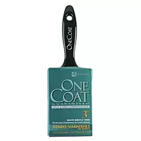 ONE COAT Stain/Varnish Brushes, 7/8" thick, 3 1/4" trim, White China (425-996840400) Case of 6
