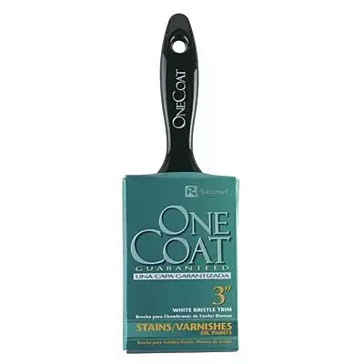 ONE COAT Stain/Varnish Brushes, 7/8" thick, 3 1/4" trim, White China (425-996840400) Case of 6
