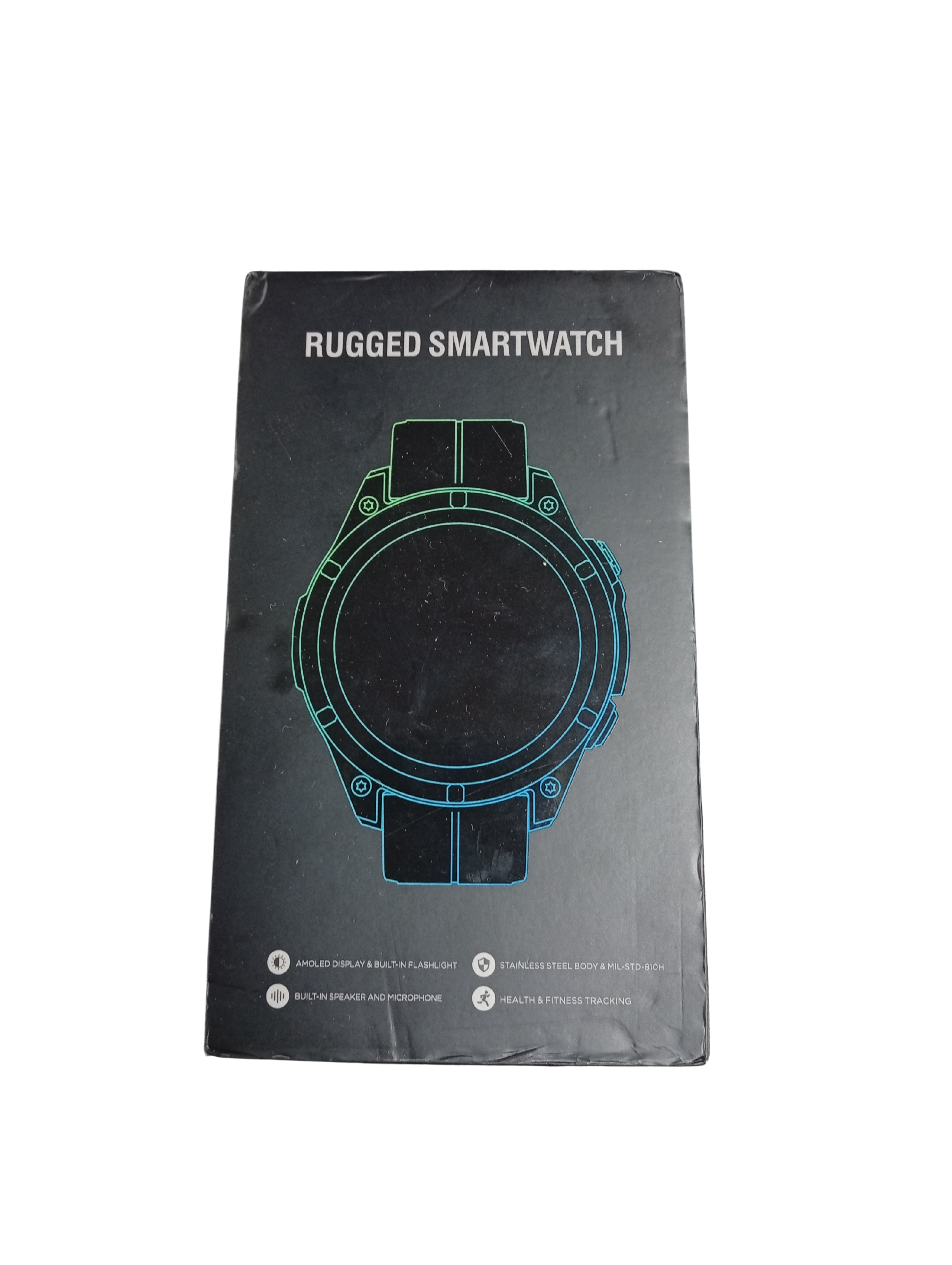 Rugged Smart Watch With Amoled Display And Built-In Flashlight