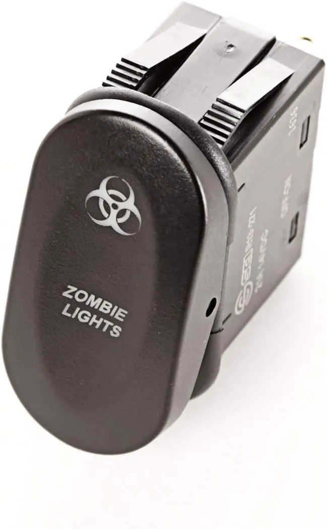 Rugged Ridge Rocker Switch | Thermoplastic Olefin (TPO), Black and Amber | 17235.06 | Fits zNONE Zombie Each