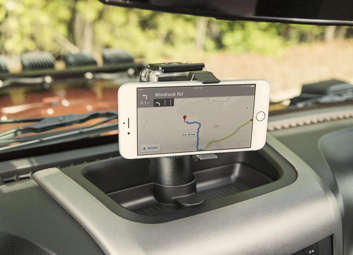 Rugged Ridge Multi-Mount Kit for Jeep Wrangler JK | Thermoplastic Olefin (TPO), Black | 13551.16 | Fits 2011-2018 Jeep Wrangler JK with phone holder