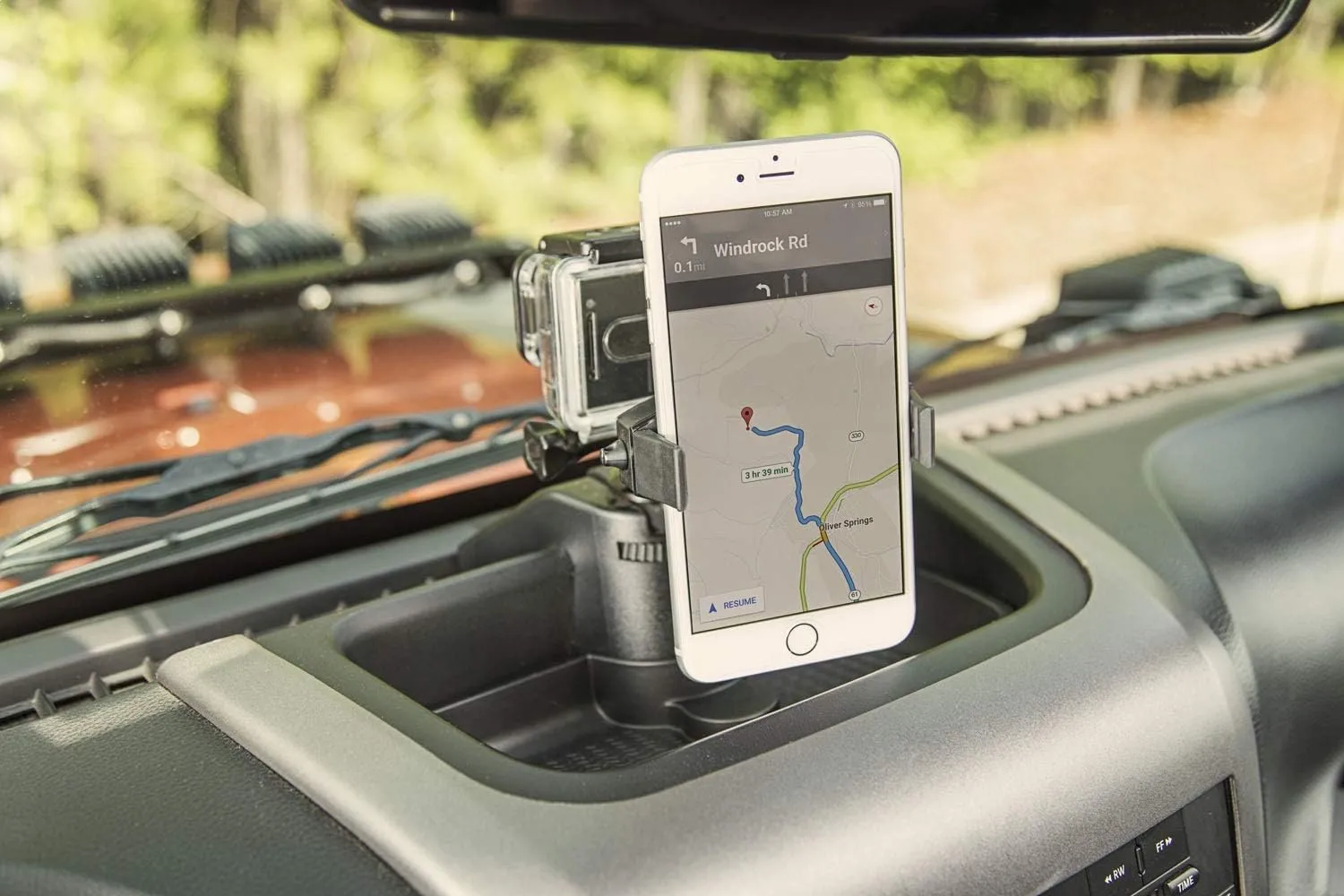 Rugged Ridge Multi-Mount Kit for Jeep Wrangler JK | Thermoplastic Olefin (TPO), Black | 13551.16 | Fits 2011-2018 Jeep Wrangler JK with phone holder