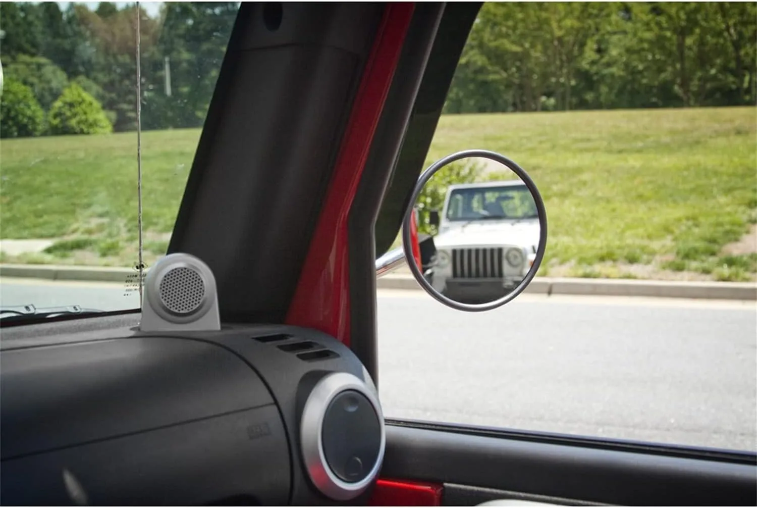 Rugged Ridge | Quick Release Mirror Relocation Kit, Black | 11025.10 | Fits 1997-2018 Jeep Wrangler