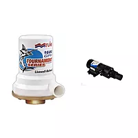 Rule 209B Marine 1600 GPH Livewell Pump and Jabsco 12V DC Macerator Waste Pump Above Ground+ Pump, 18590-2092