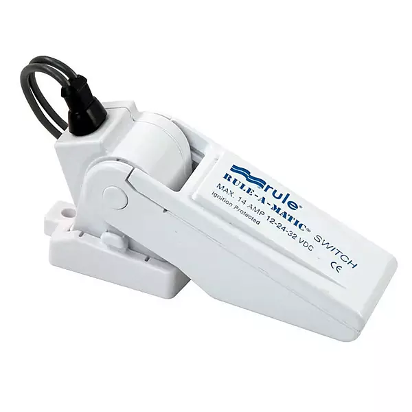 Rule 35FA Marine Rule-A-Matic Switch with Fuse Holder (Mercury Free), White