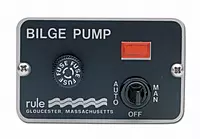 Rule 41 Marine Deluxe Panel Switch (12-Volt), Black, 3-1/4" L x 2" W