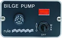 Rule 42 3-Way Panel Lighted Pump 24/32V DC Switch Toggle, Beige, 3-1/4" L x 2" W