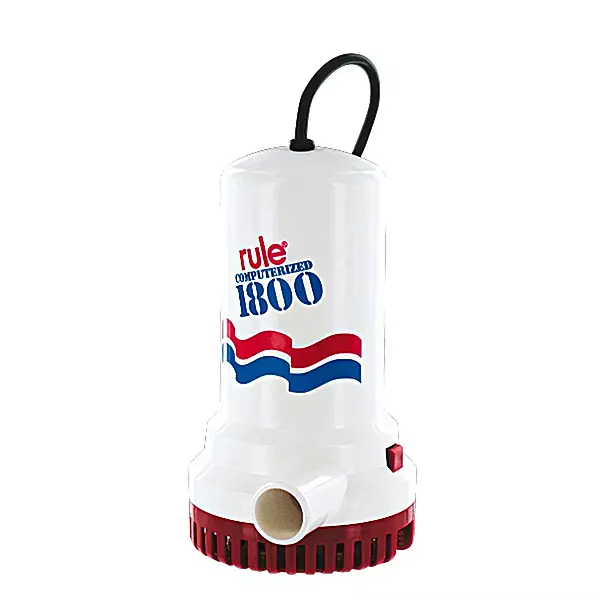 Rule A53D 1800 GPH Submersible Sump / Utility Pump, 8 Foot Cord, Non-Automatic, 110 Volt AC