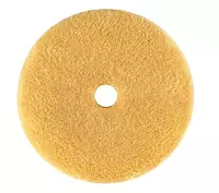 9.NW160M Yellow Wool Polishing Pad, Precision Pro Medium - Ø 160mm Single Pad