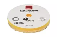 9.NW160M Yellow Wool Polishing Pad, Precision Pro Medium - Ø 160mm Single Pad
