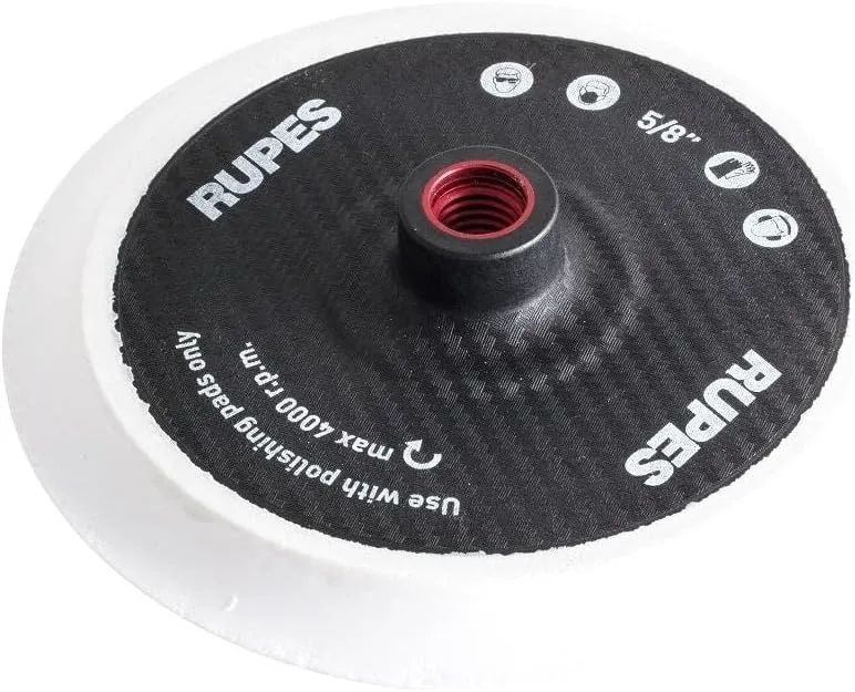 RUPES Rotary Backing Plate, Ø 165mm/6.5" Hook and Loop with 5/8" Female Thread