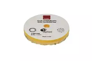 RUPES 9.NW80M Yellow Wool Polishing Pad, Precision Pro Medium - Ø 80mm Single Pad