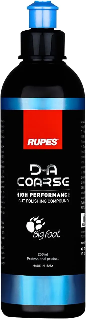 RUPES Coarse Compound for Polish & Swirl Remover, Dual Action Buffing Compound Liquid - Bottle) 250 ML