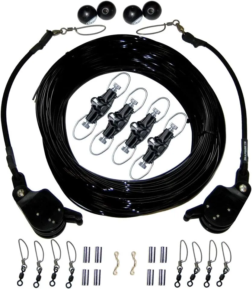 Rupp Double Rigging Kit w/Lok-Ups & Nok-Outs - 260' Black Mono