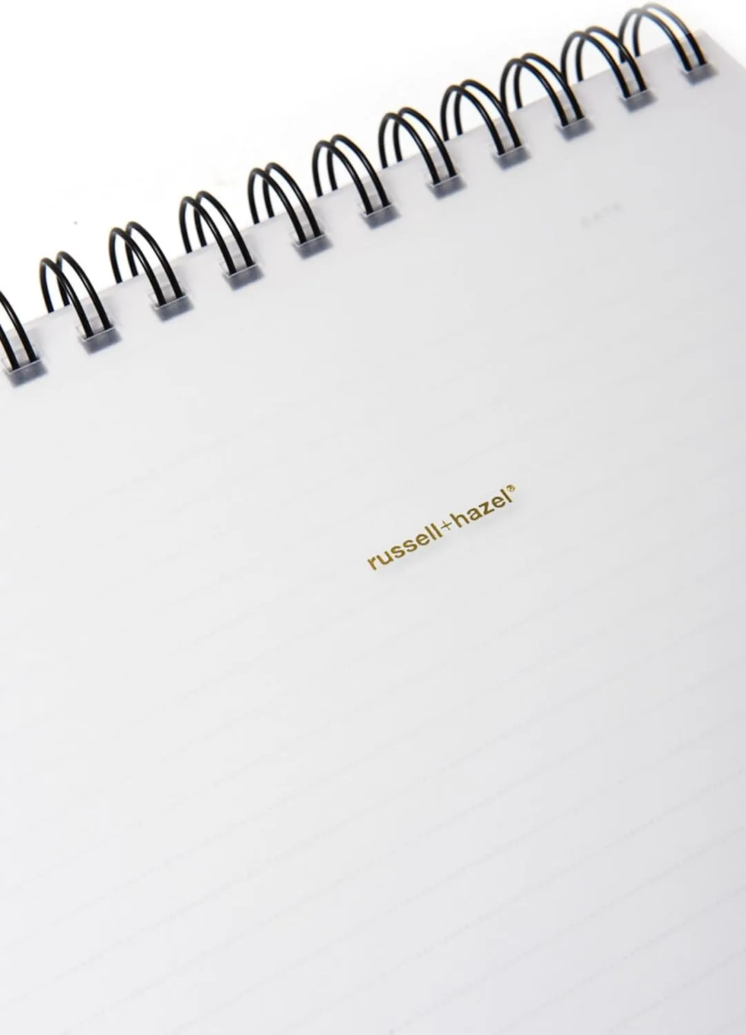 RUSSELL+HAZEL Spiral Memo Notebook, 7.5 x 9 x 0.5, 196 Lined Pages, White