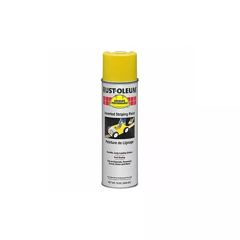 High Performance 2300 System Inverted Striping Paint, Semi-Gloss Yellow, 18 oz Aerosol Can, 6/Carton