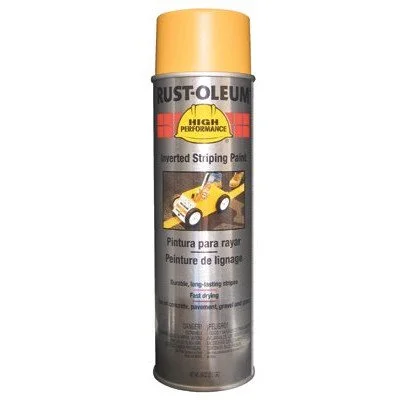 Rust-Oleum 2348838 High Performance 2300 System Inverted Striping Paints 18-Oz Yellow Striping Paint [Set of 6]