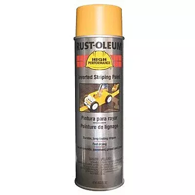 Rust-Oleum 2348838 High Performance 2300 System Inverted Striping Paints 18-Oz Yellow Striping Paint [Set of 6]