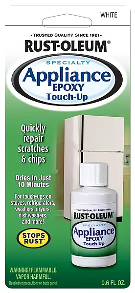 Rust-Oleum Appliance Touch-Up Paint, Gloss White, 0.6 oz Bottle (203000)