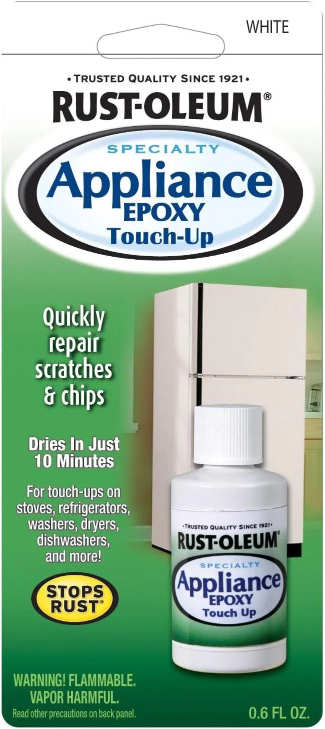Rust-Oleum Appliance Touch-Up Paint, Gloss White, 0.6 oz Bottle (203000)