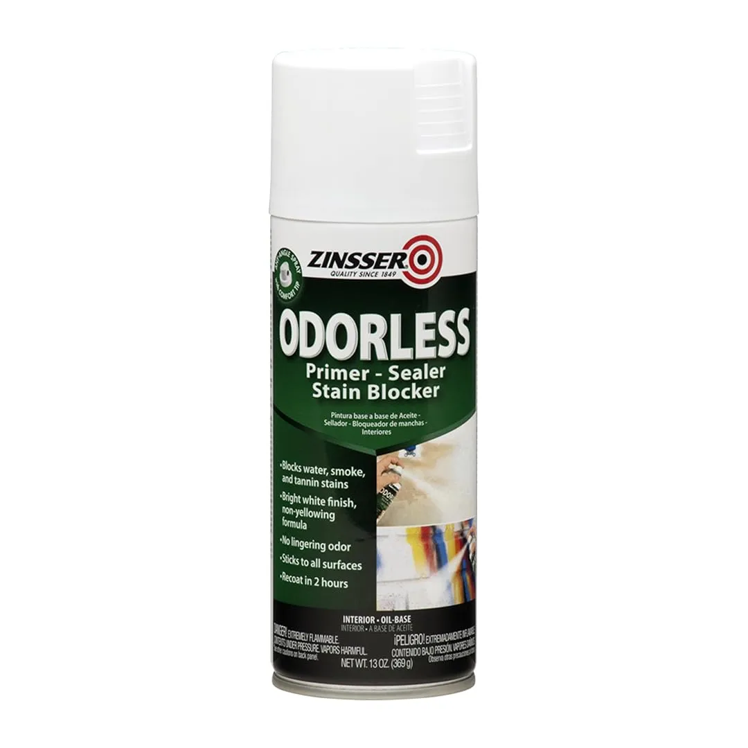 13 oz Zinsser 03959 White Zinsser, Bulls Eye Oil-Based High Hide Stain Blocking Primer 13 Ounce (Pack of 1) White