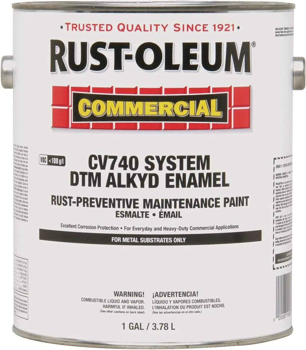 Rust-Oleum CV740 Alkyd Enamel Paint, Gloss White, 1 Gallon (255614)
