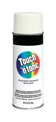 Rust-Oleum Touch'n Tone Spray Paint, Gloss White, 10 oz, 6-Pack
